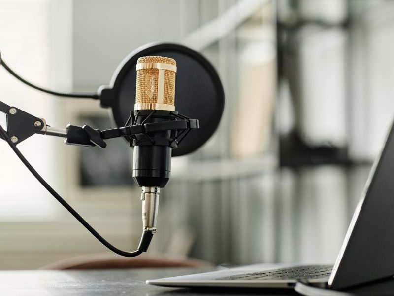 Podcast Microphone Background Podcast Microphone Background